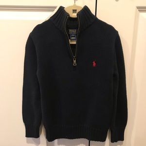 Polo Ralph Lauren Quarter Zip Sweater Navy Size 5
